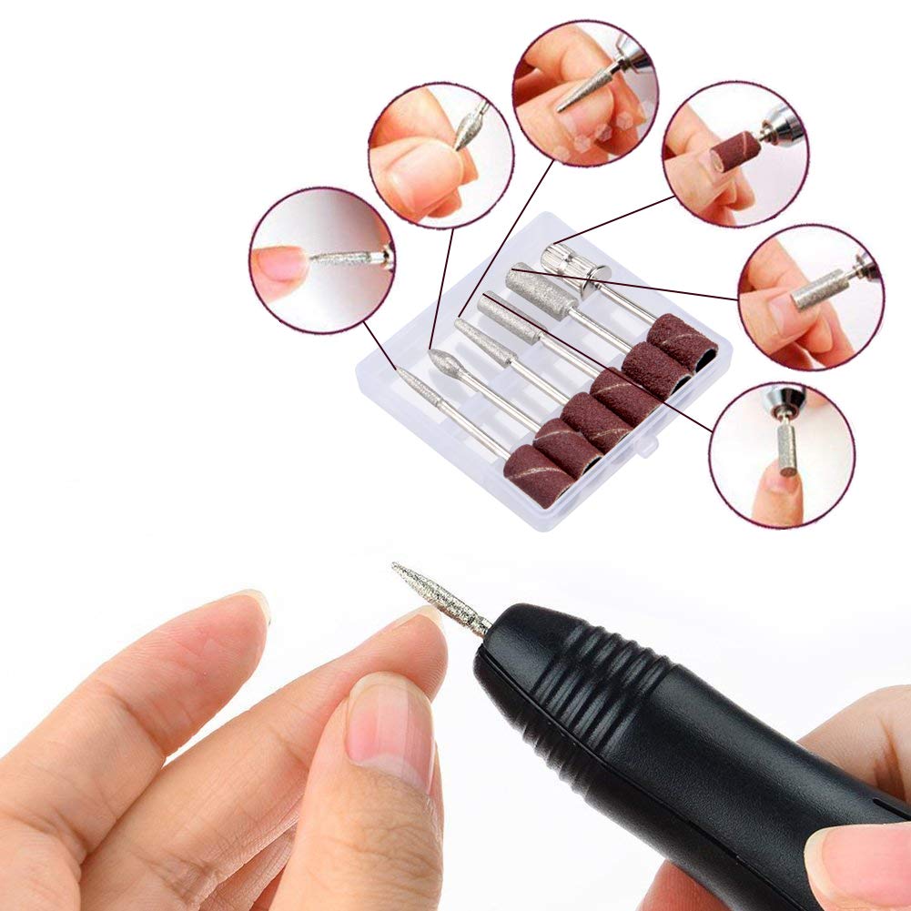 Professional Electric Nail Drill Kit - Cordless Manicure & Pedicure Set for Acrylic, Gel & Nail Art | Portable Nail File Machine with 6 Speeds & 30 Bits | Perfect for Home Salon, Nail Techs & DIY Beauty Care