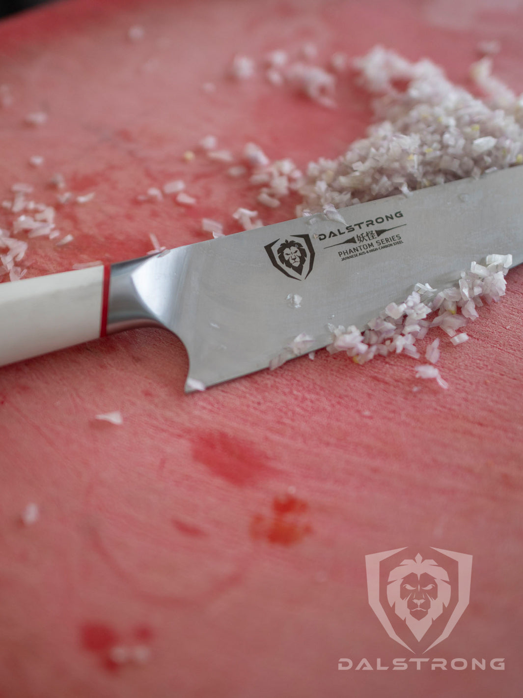 Dalstrong Phantom Series 8-Inch Chef's Knife with White G10 Handle - Professional Kitchen Knife for Precise Chopping, Slicing & Dicing - Perfect for Home Cooks & Professional Chefs