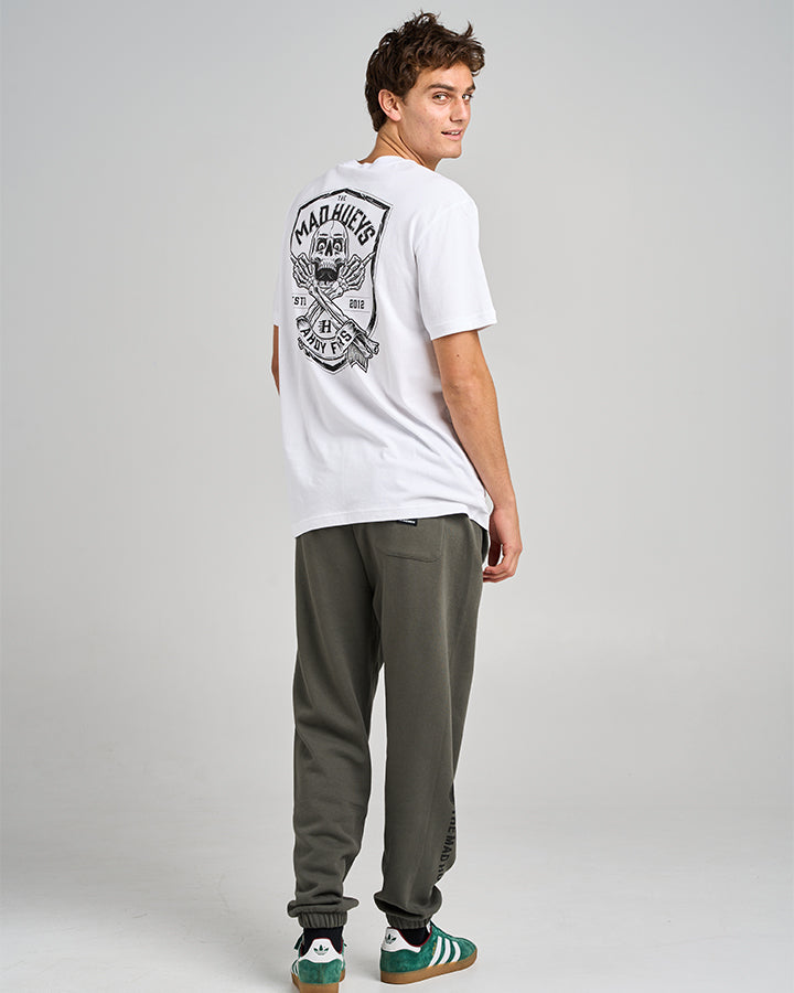 The Mad Hueys AHOY FKRS SHIELD Short Sleeve T-Shirt | Men's Graphic Tee for Surfing, Beach & Casual Wear