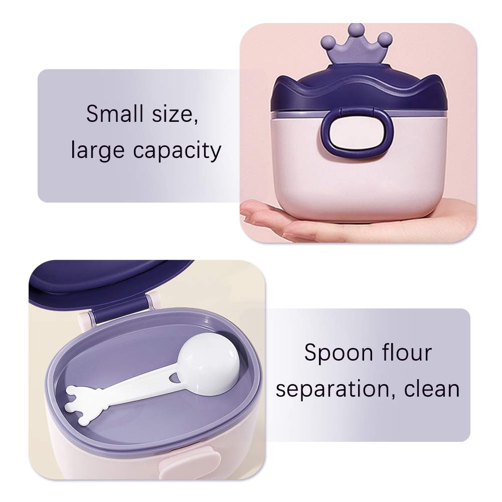 Portable Baby Formula Dispenser with Scoop - Powdered Milk & Snack Storage Container for Toddlers - Travel, Outdoor & On-the-Go Feeding (Yellow, Small) | Perfect for Daycare, Park Outings & Family Trips