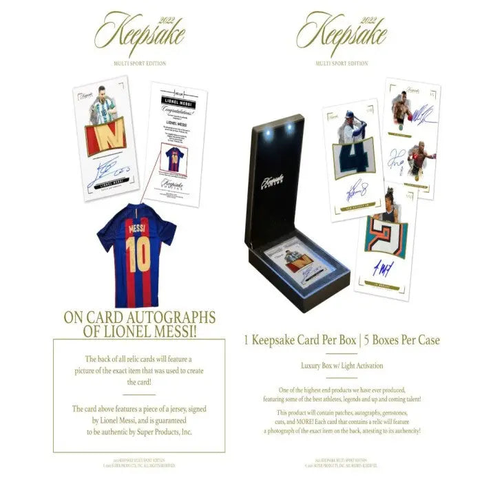 2022 Super Break Keepsake Premier Multi-Sport Trading Card Collection Box - Perfect for Collectors, Investors & Sports Fans Gift Giving