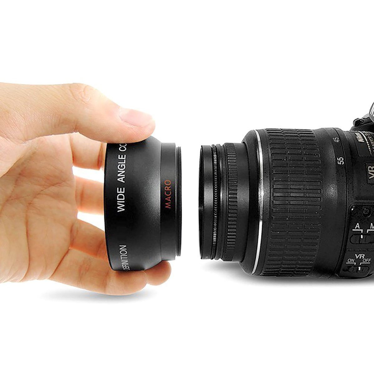 0.43x Wide Angle Lens with Macro for Panasonic HC-WXF991K, HC-VX981K, HC-X900/M, HC-X920K Camcorders - 49mm HD Lens for Vlogging, Travel & Close-Up Photography