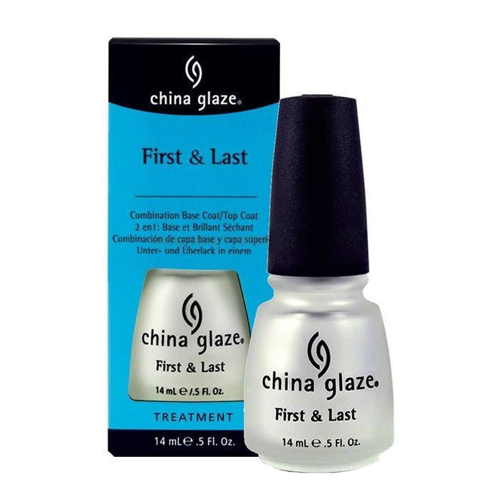 China Glaze First & Last Base & Top Coat 0.5 oz Nail Polish #70522 - Perfect for Manicures, Pedicures & Long-Lasting Nail Protection