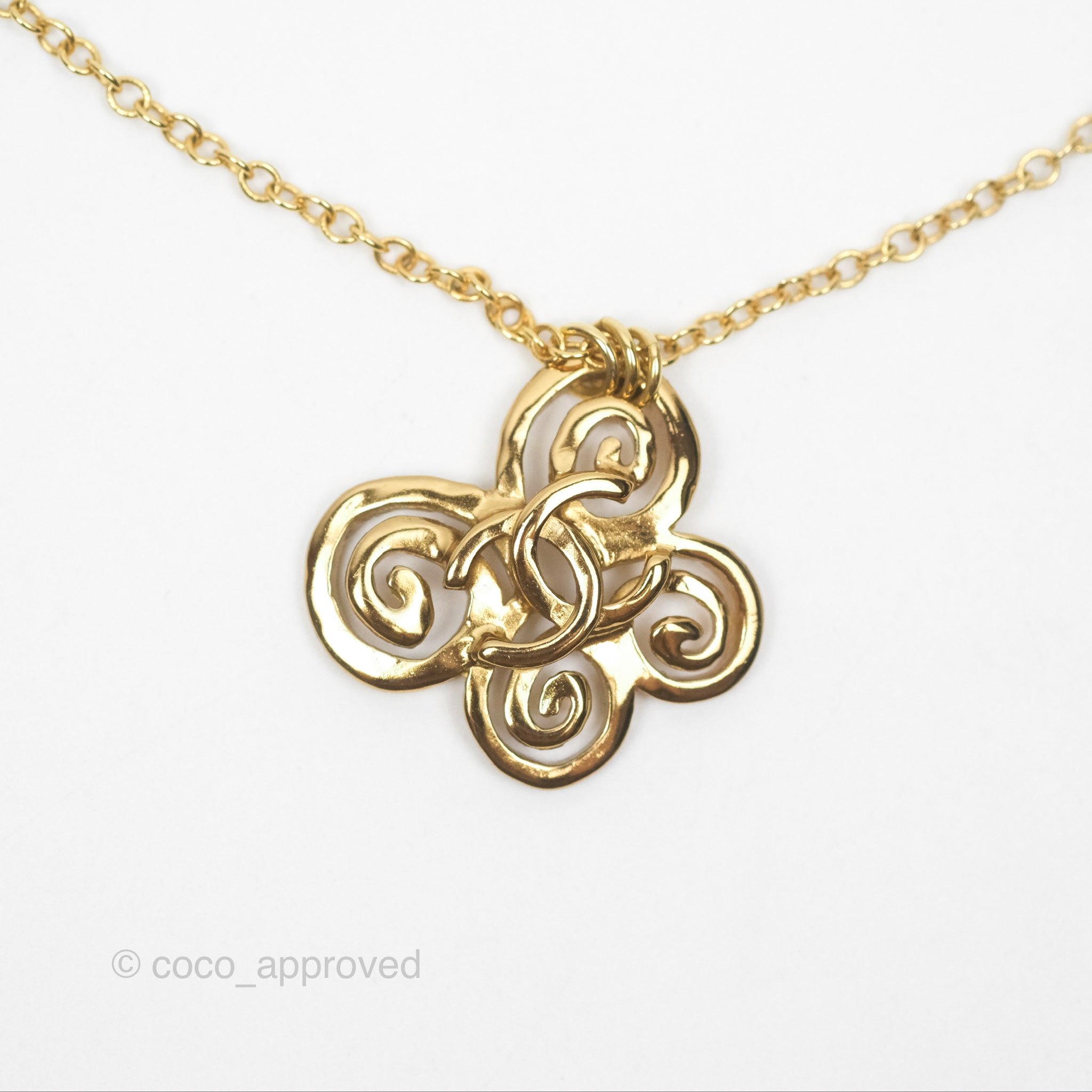 Chanel CC Butterfly Pendant Necklace in Gold Tone - 22S Collection | Elegant Jewelry for Women, Perfect for Parties, Weddings & Special Occasions