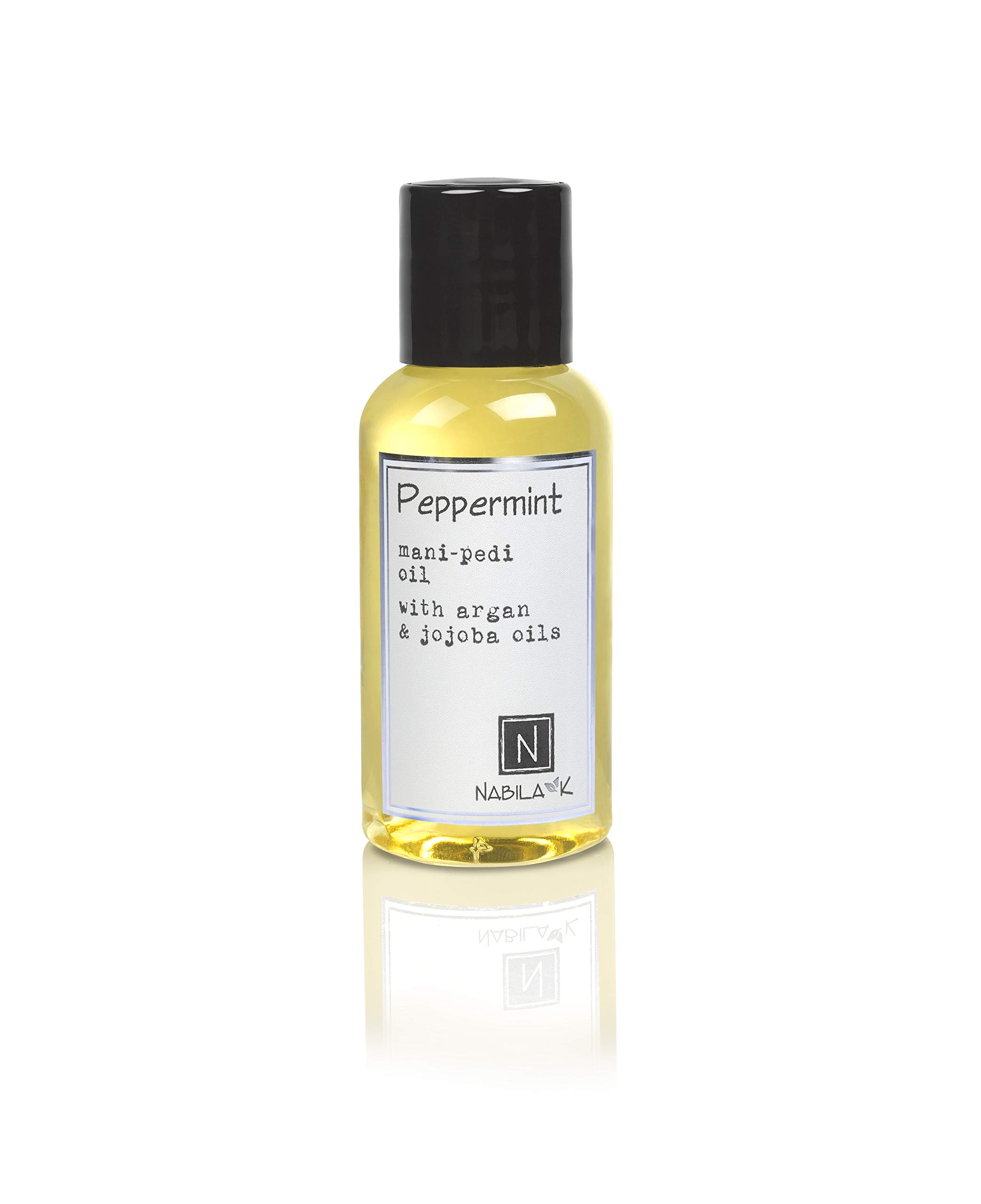 Peppermint Manicure Pedicure Oil with Argan & Jojoba Oils - 2.4oz TSA Approved Travel Size - Moisturizing Cuticle Treatment for Nail Care & Spa Day at Home
