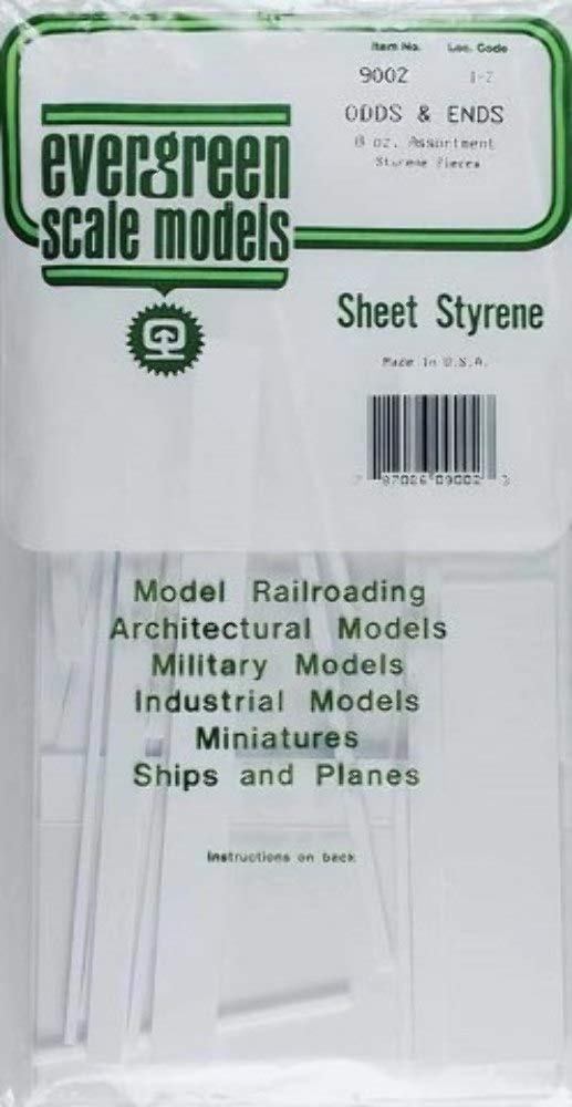 EVG9002 Styrene Plastic Sheets for Scale Models - DIY Building Supplies & Hobby Crafting - Perfect for Architectural Models, RC Cars, and Miniature Projects