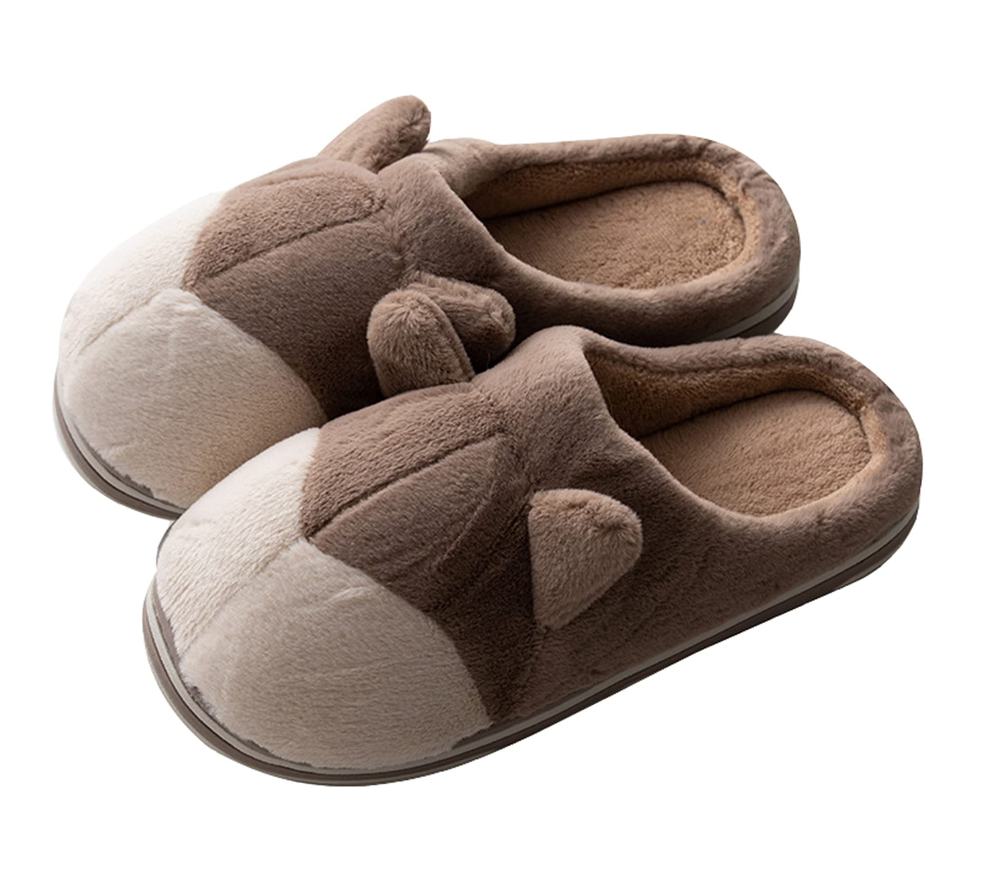 LANFIRE Cozy Hippo Slippers for Adults & Kids - Soft Plush Animal House Slippers with Non-Slip Sole for Indoor Comfort - Perfect for Home, Lounge, and Gift Giving