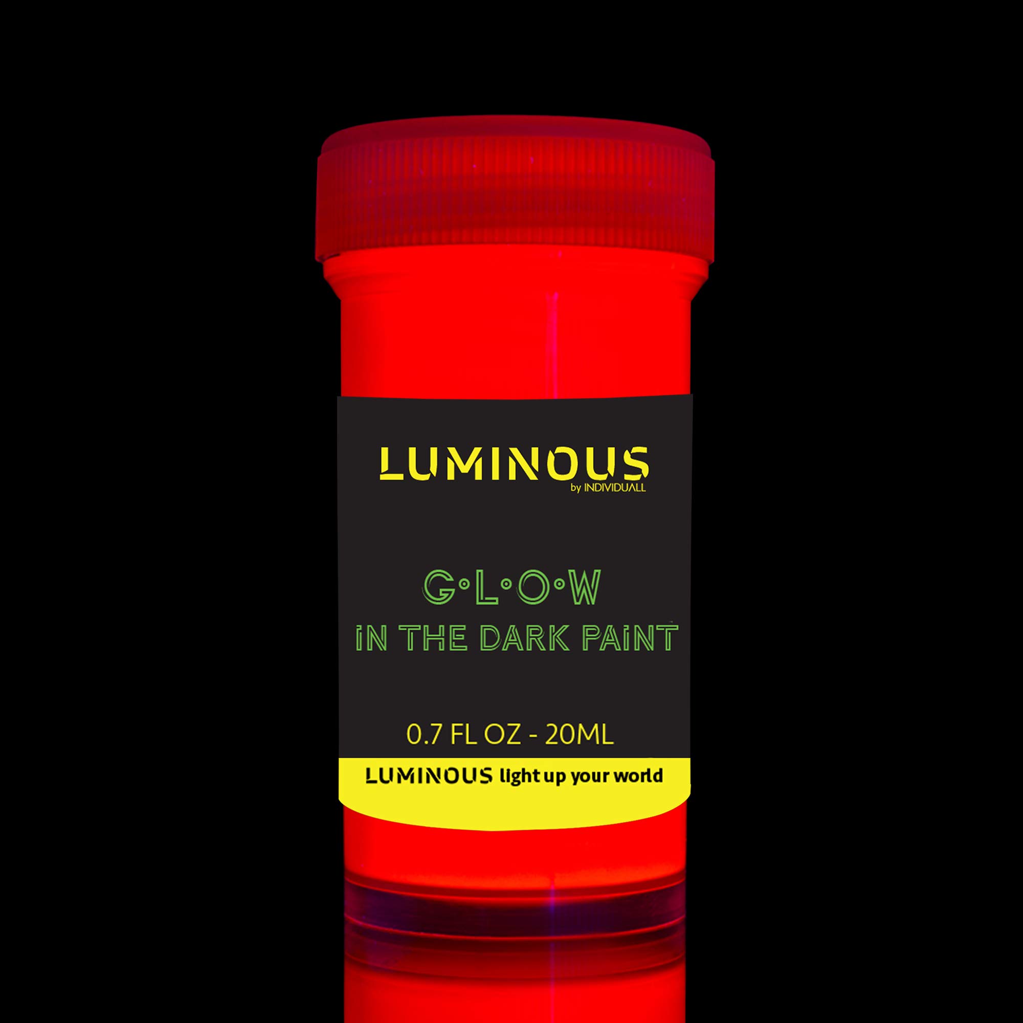 Glow in The Dark Paint Set of 8 - Long Lasting Phosphorescent Neon Paints for DIY Crafts, Easter Egg Decorations & Nighttime Art Projects - 8 x 20ml (0.7 fl oz) Luminous Paint Kit for Home, Party & Kids Activities