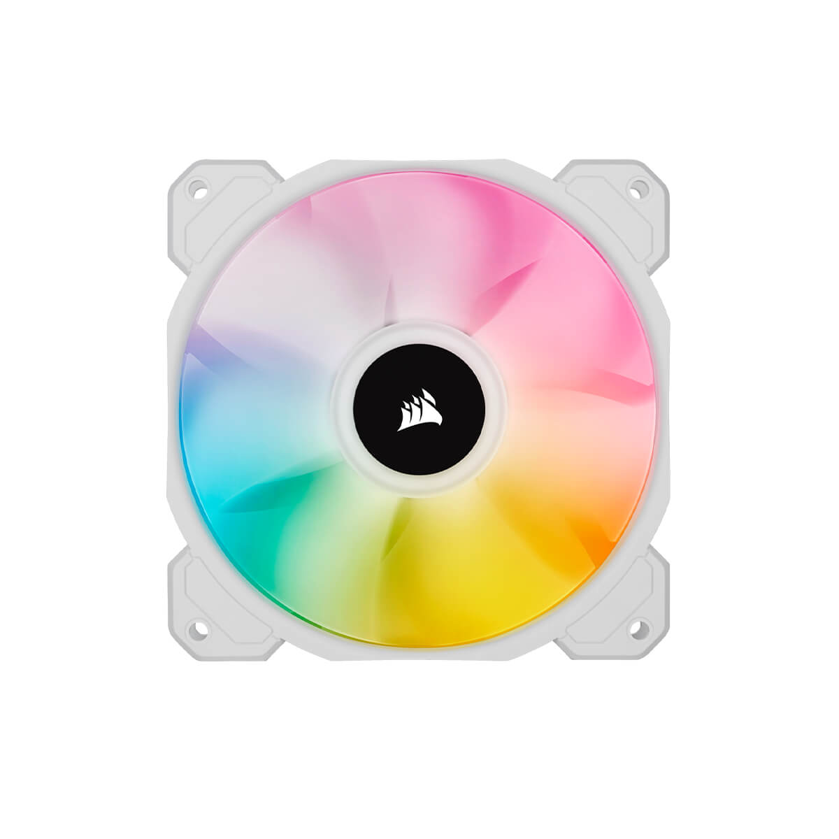 Corsair iCUE SP120 RGB ELITE White 120mm PWM High Performance PC Cooling Fan - Single Pack for Gaming PC, Case Cooling & RGB Lighting Setup