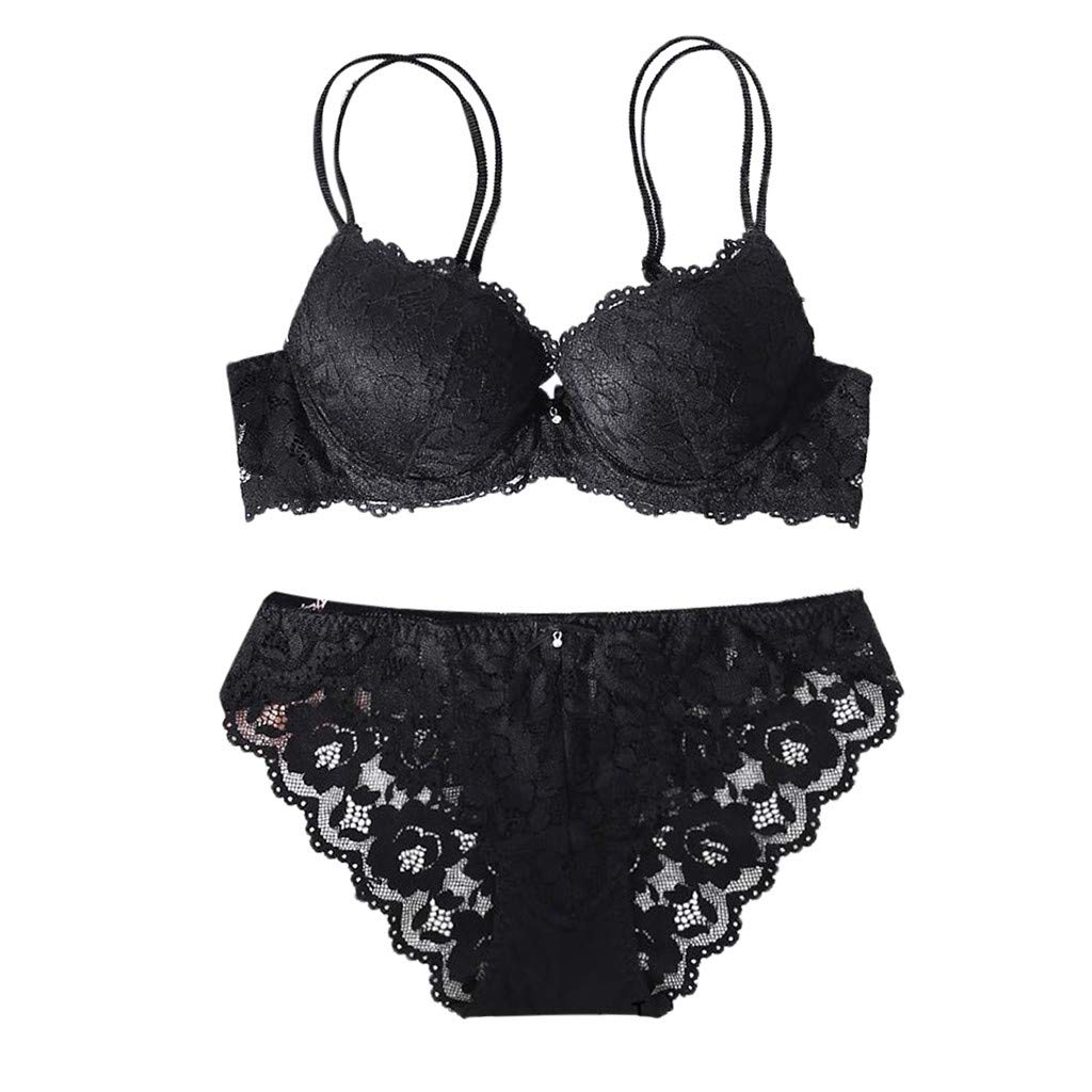 Sexy Lace Bra Set for Women - Underwire Push Up Lingerie & Panties Set - Perfect for Date Night, Valentine's Gift & Everyday Wear