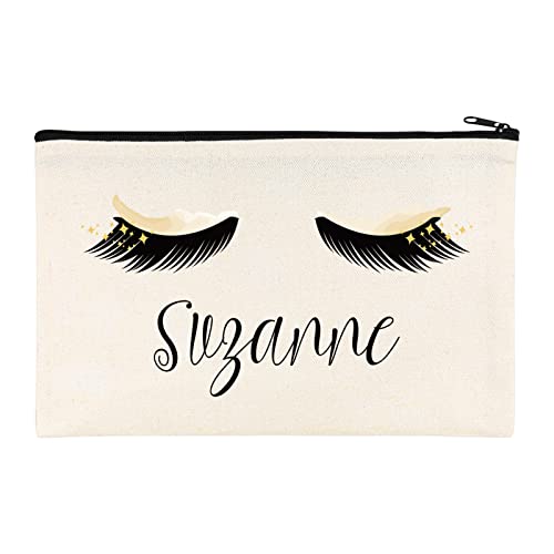 Personalized Wedding Pails Custom Makeup Bag Organizer - Monogrammed Cosmetic Travel Toiletry Bag for Women & Girls (Orange) - Perfect for Bridal Showers, Bachelorette Parties & Honeymoon Travel Essentials