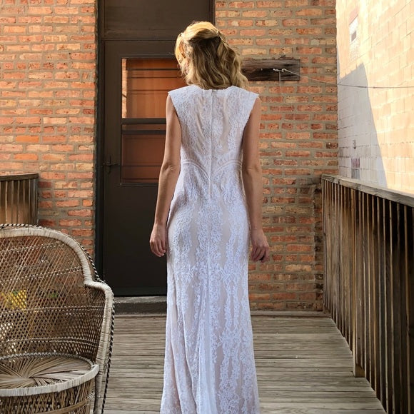 BHLDN Tadashi Shoji Fiorelle Gown - Elegant Wedding Dress for Bride, Formal Evening Gown for Prom & Special Occasions
