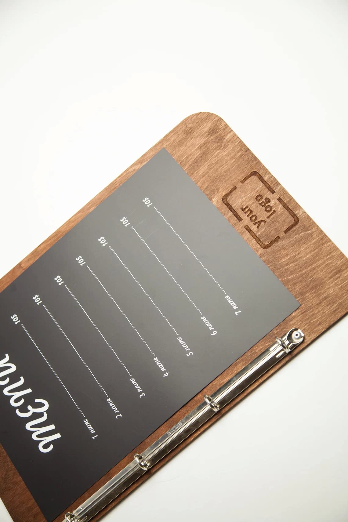 Personalized Menu Holder & Guest Book - A5 Letter Paper Size with Free Engraving - Perfect for Restaurants, Cafés & Wedding Receptions