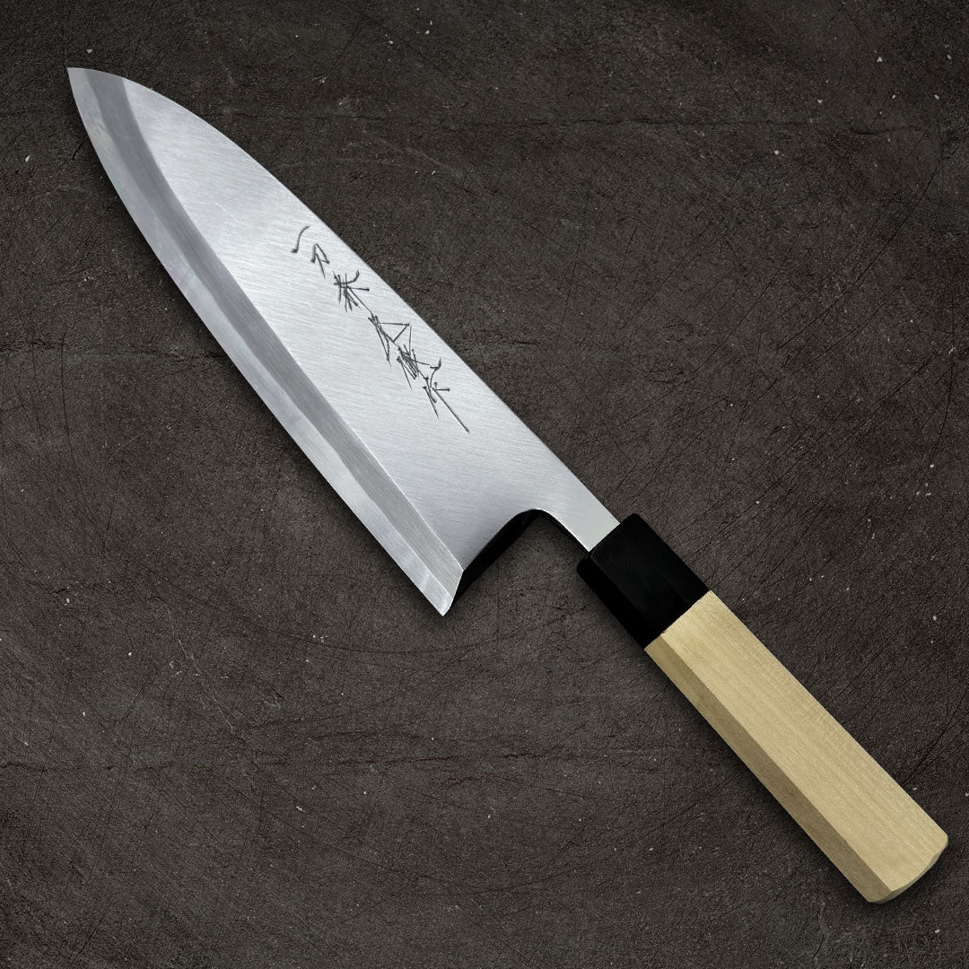 Ittosai Kotetsu White #2 Deba Knife 210mm (8.2 Inch) - Left Handed Japanese Chef Knife for Sushi, Fish Filleting & Professional Kitchen Use