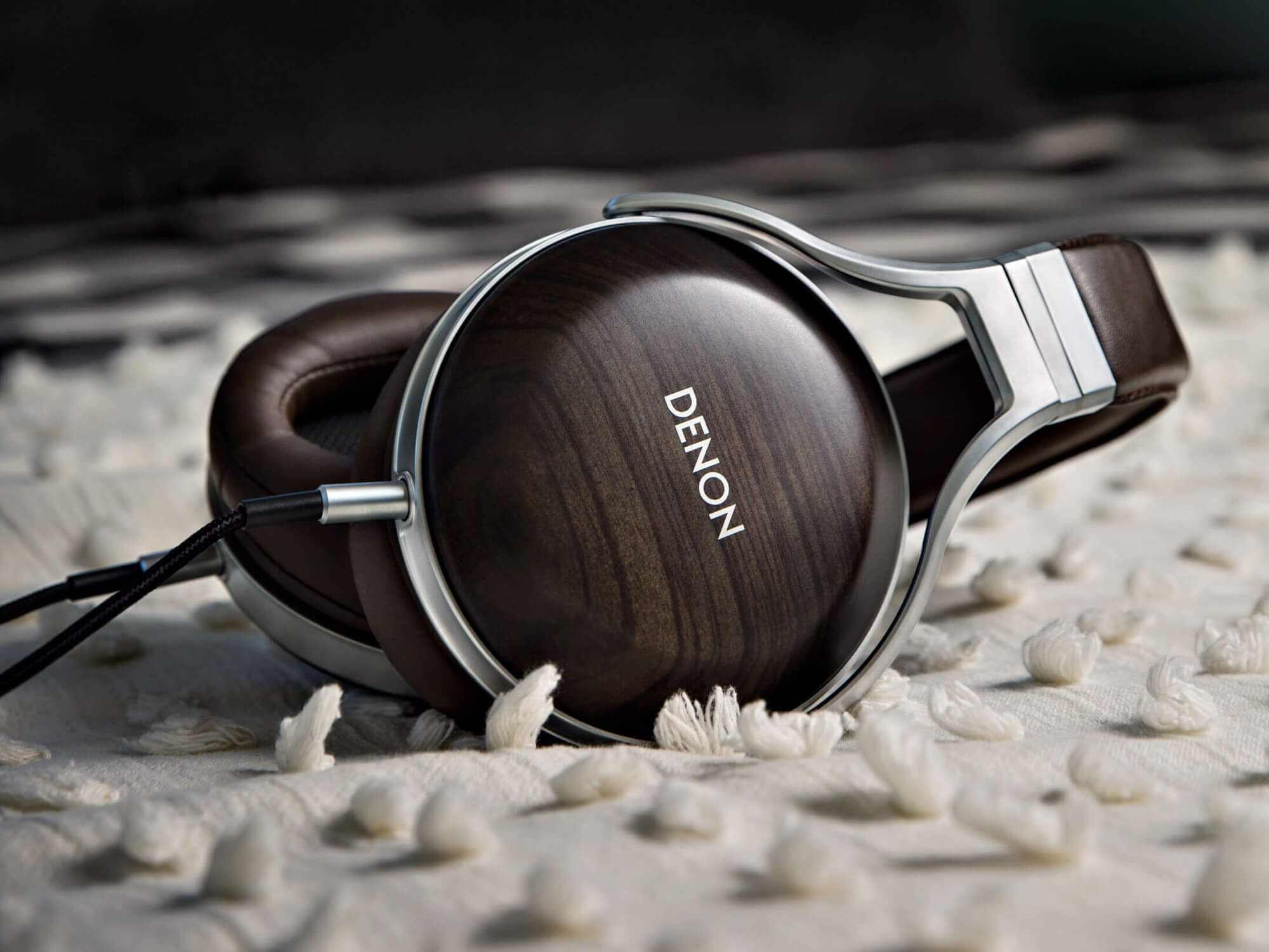 Denon AH-D5200 Premium Over-Ear Headphones - High-Fidelity Sound, Comfortable Fit for Music, Gaming & Studio Use