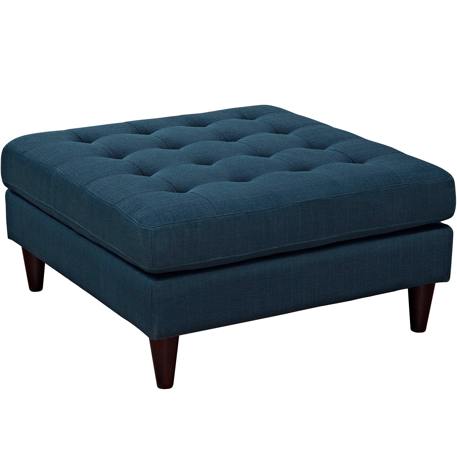 Empress Upholstered Fabric Large Ottoman - Oversized Storage Footrest Pouf with Removable Cover, Perfect for Living Room, Bedroom & Nursery - Gray Tufted Bench Seat with Hidden Storage Compartment