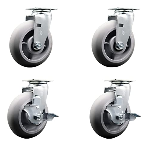4 Swivel w/2 Top Lock Brakes