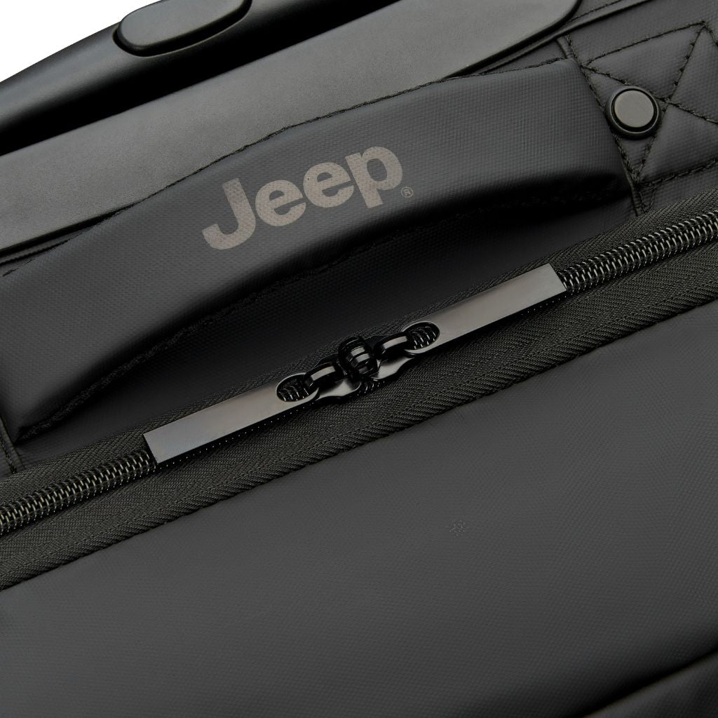 Jeep 2 Wheel 55cm Rolling Duffle Bag - Water-Resistant Grey Drizzle Travel Luggage for Camping, Gym & Weekend Getaways