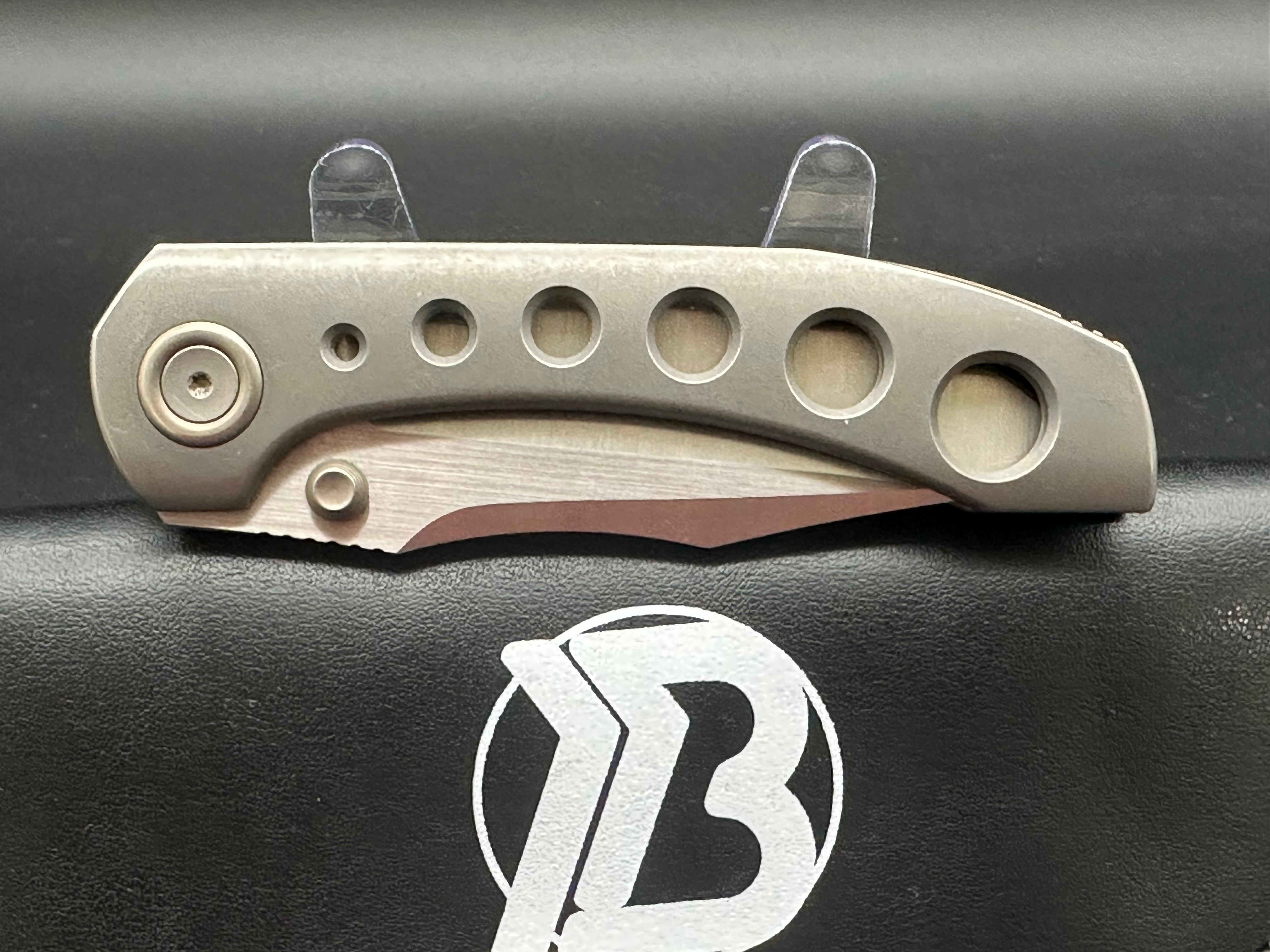 Brian Brown Raptor V1 Folding Knife - Premium EDC Pocket Knife with Titanium Handle for Outdoor, Camping & Everyday Carry (EDC)
