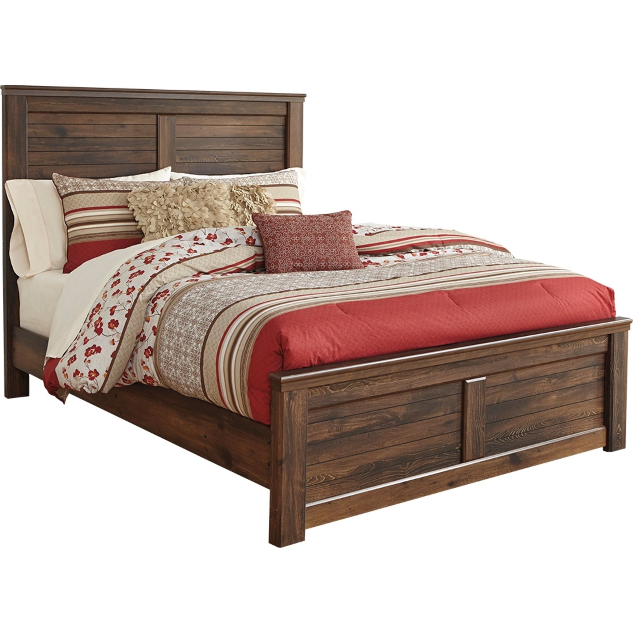 Ashley Cinder Falls 3-Piece Panel Bed Set - Queen Size Wooden Bed Frame with Headboard & Footboard - Perfect for Modern Bedroom Decor & Master Suite Furniture