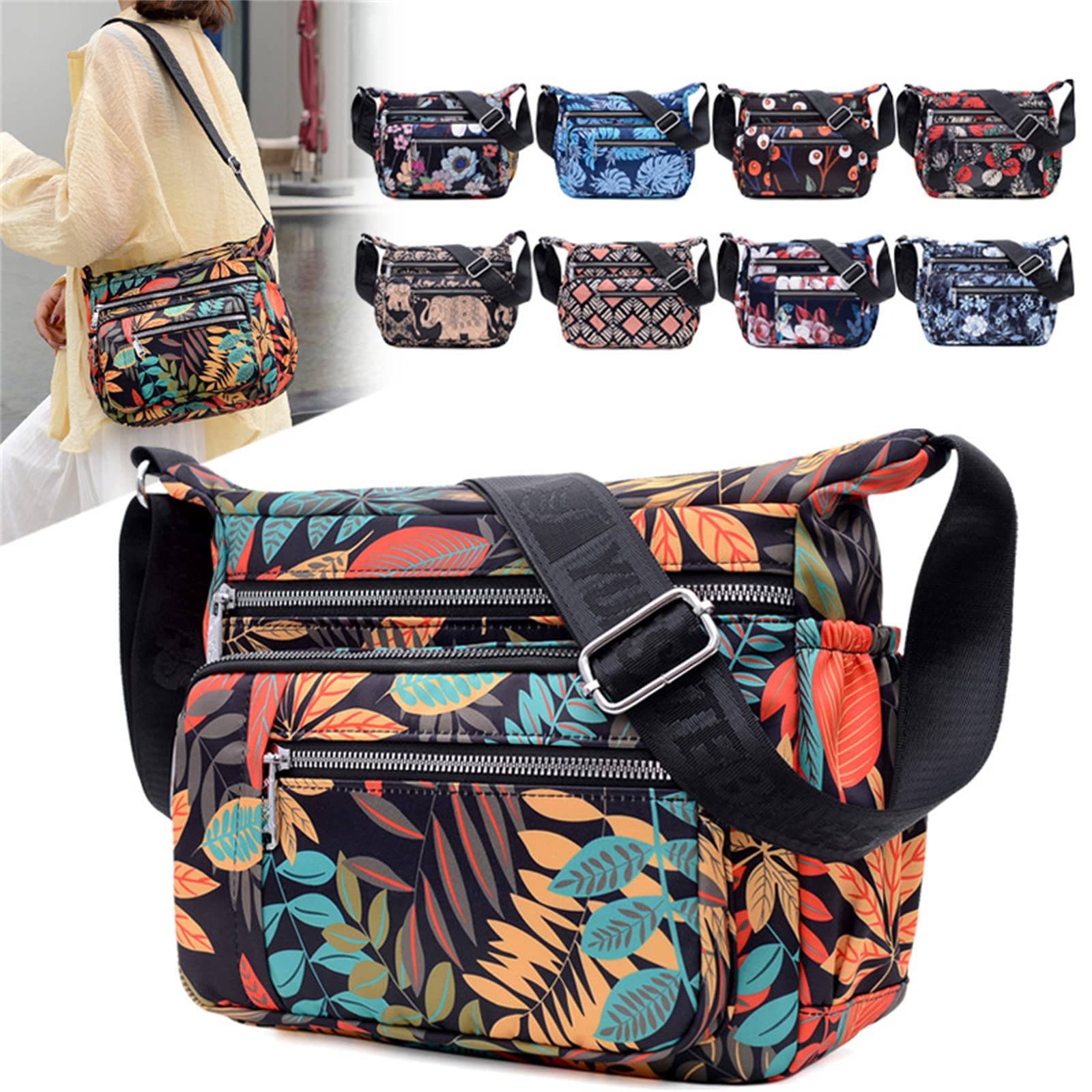 Stylish Women's Messenger Bag - Crossbody Purse with Multiple Pockets for Work, Travel & Everyday Use | Fashionable Ladies Handbags & Shoulder Bags