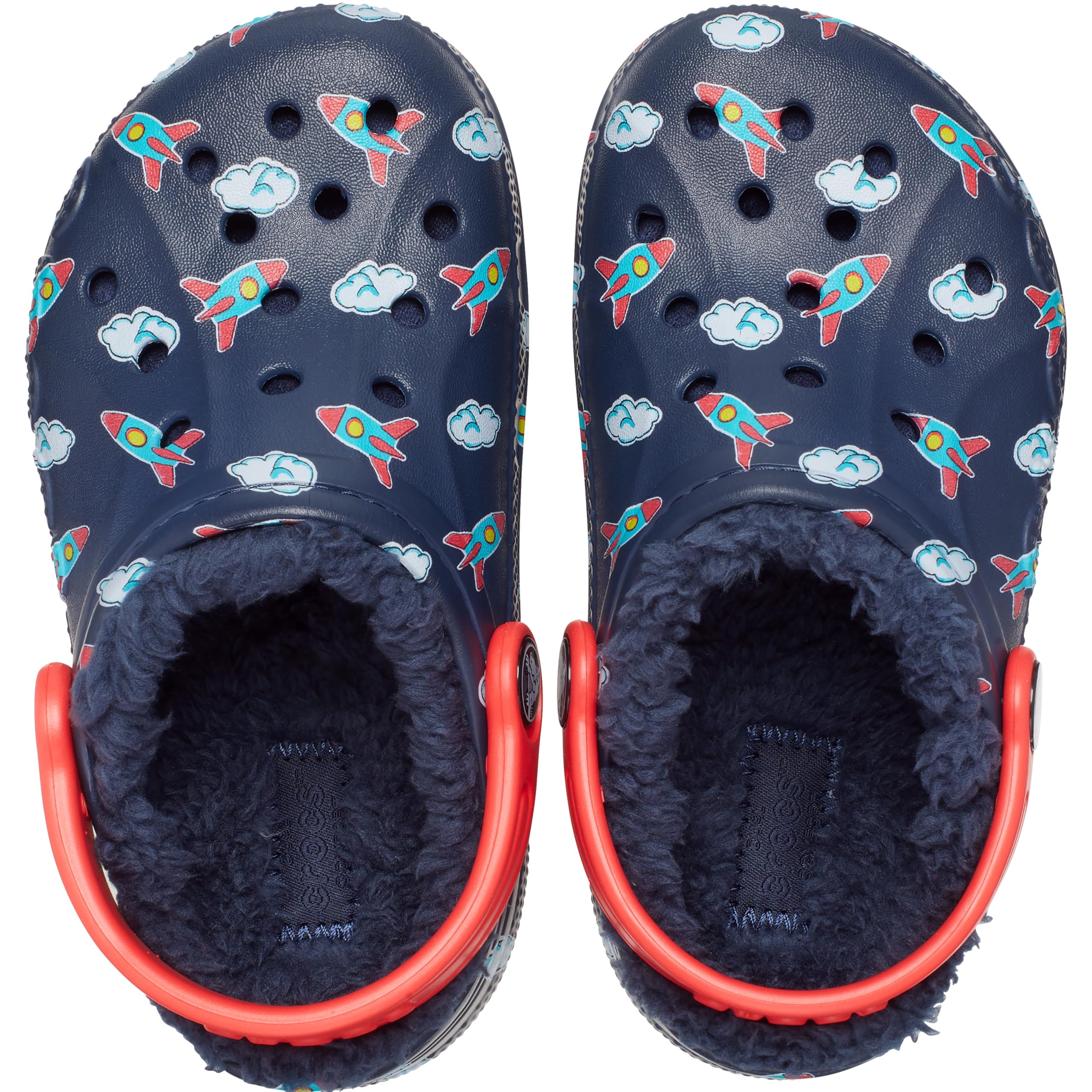Crocs Kids' Baya Lined Printed Clogs - Comfortable & Stylish Winter Shoes for Boys & Girls - Perfect for Indoor & Outdoor Play, School, and Cold Weather Activities