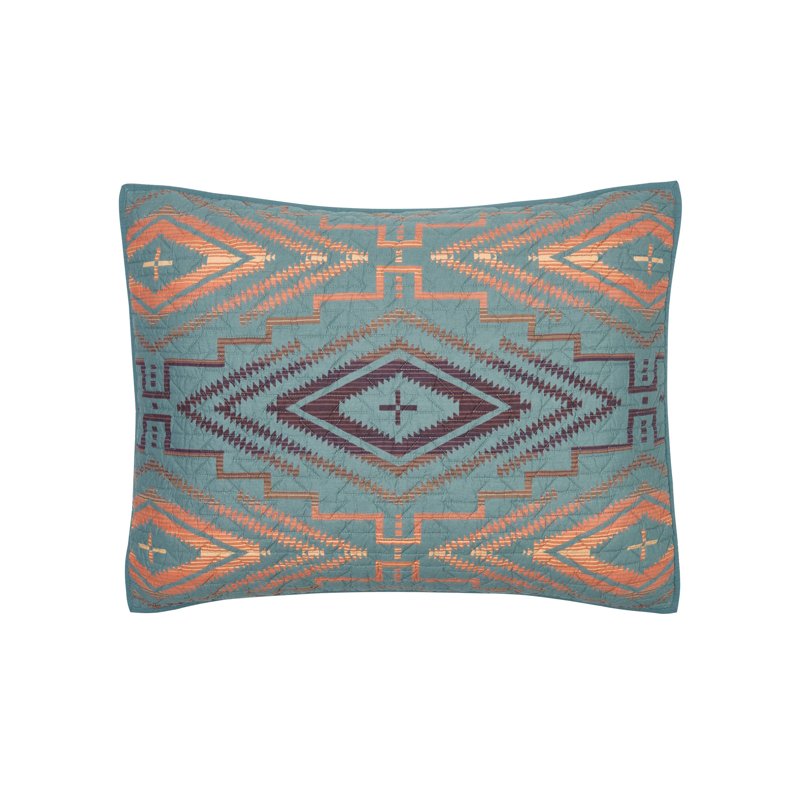 **PENDLETON 21730 Sunset Queen Comforter Set - Cross Stitched Cotton Coverlet Bedding, Soft Printed Rustic Home Décor for Full/Queen Size, Balsam Multi - Perfect for Cozy Bedrooms & Cabin Retreats**