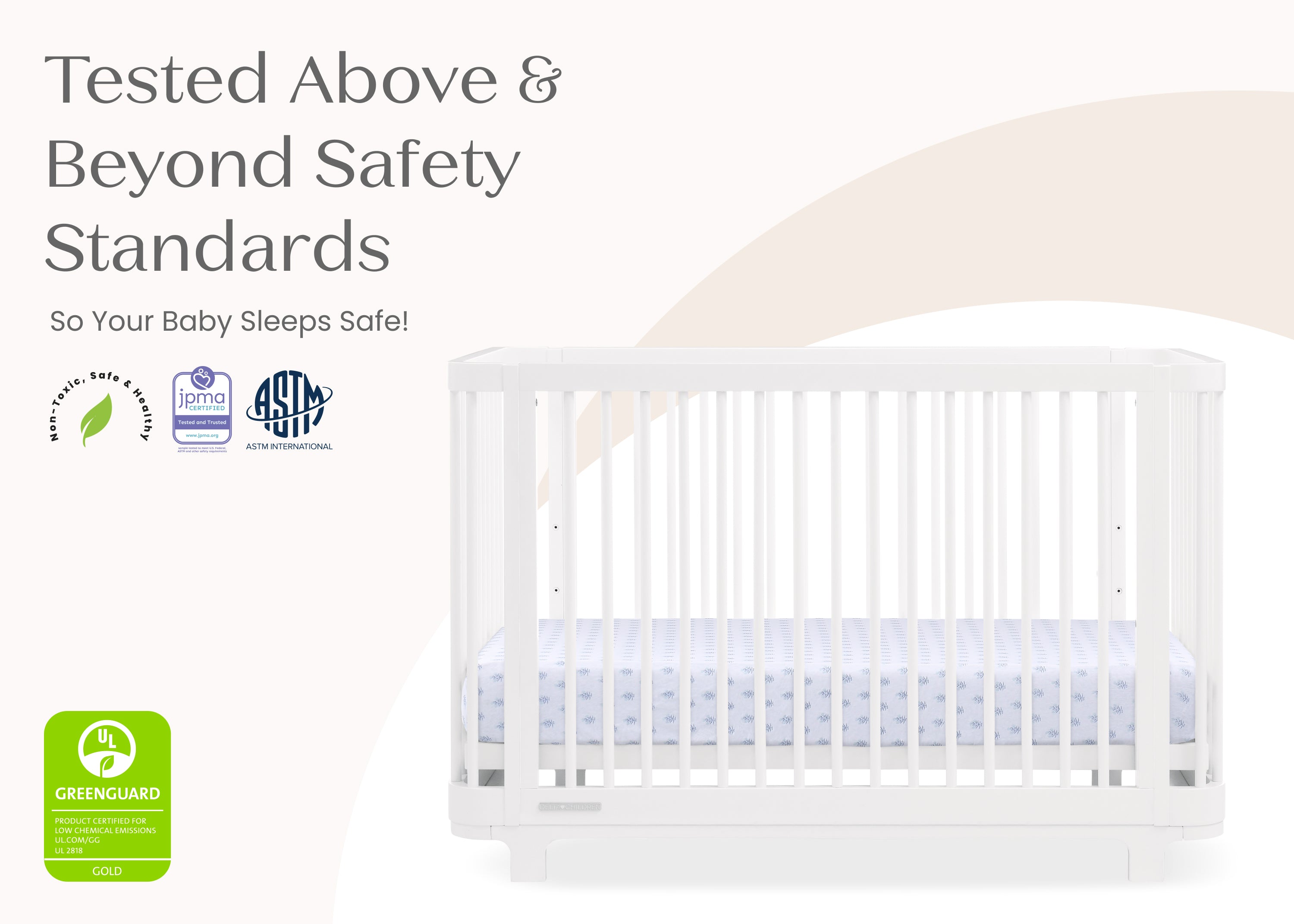 Nest 4-in-1 Convertible Baby Crib - Toddler Bed, Daybed & Full-Size Bed - Safe Nursery Furniture for Newborn to Teen - Perfect for Bedrooms, Daycare & Guest Rooms
