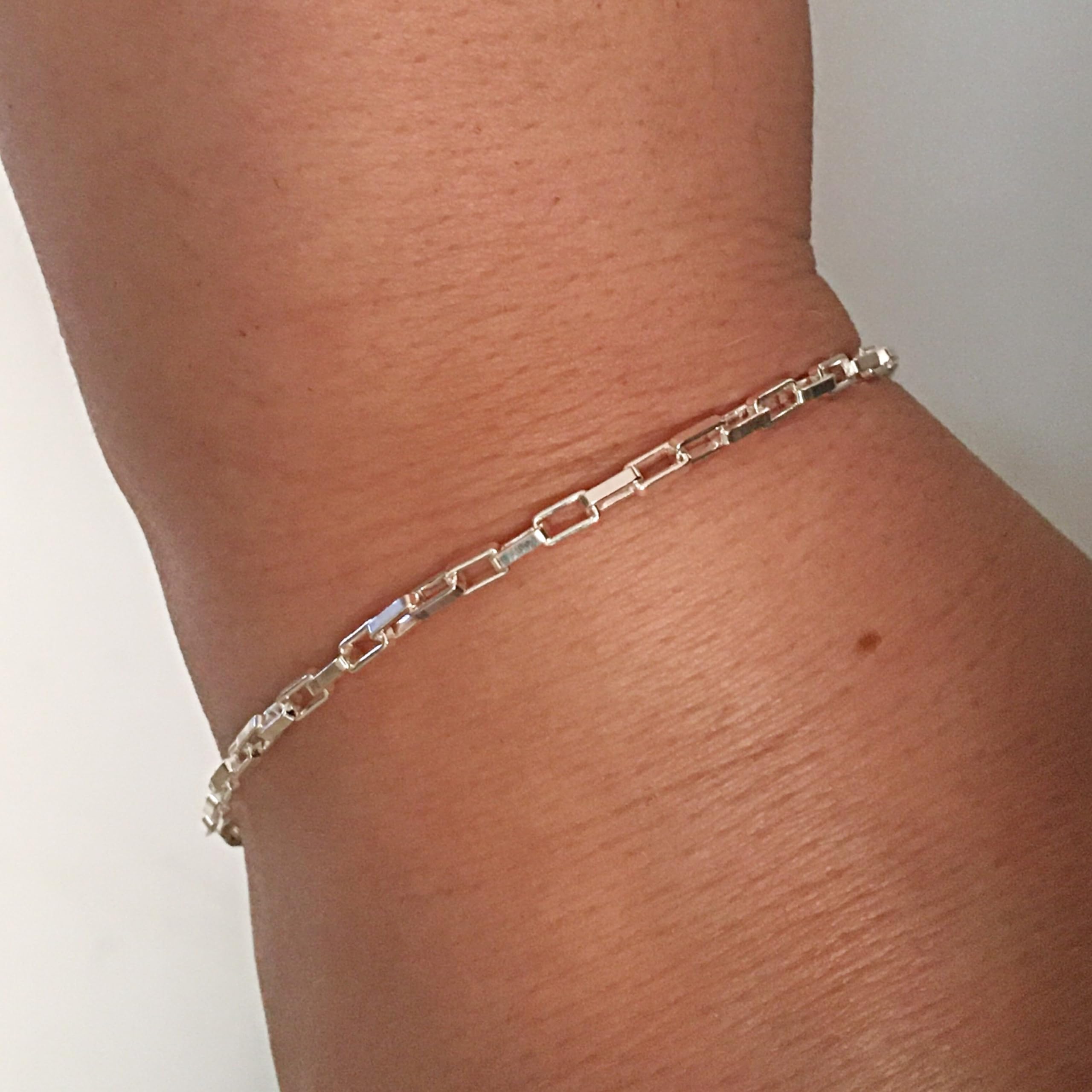 925 Sterling Silver Bracelets for Women & Girls - Stackable Paperclip, Satellite & Rope Chain Adjustable Dainty Jewelry Set | Trendy Gift for Birthday, Anniversary & Everyday Wear