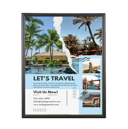 8.5x14 Poster Frame - SwingFrame Wide Face Display for Art, Photos & Posters - Perfect for Home, Office & Gallery Decor