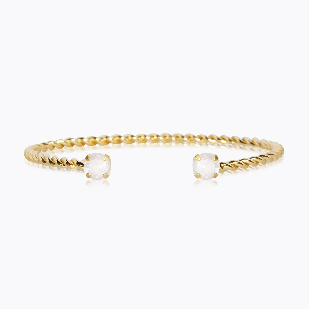Mini Twisted Bracelet in Electric White - Dainty Adjustable Boho Bracelet for Women - Perfect for Everyday Wear, Layering & Gift Giving
