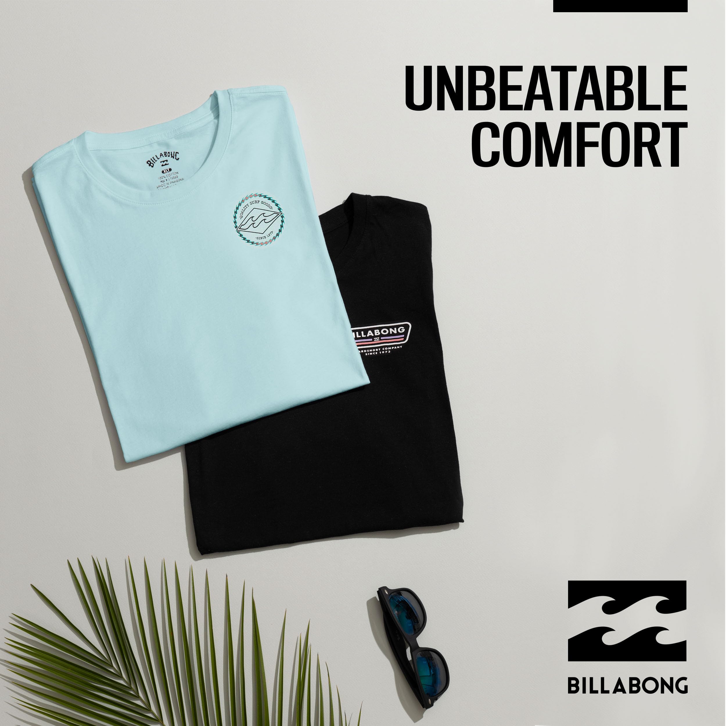 Billabong Big and Tall Men's Cotton T-Shirts 2-Pack - Soft Summer Beach Tees for Casual Wear & Outdoor Activities