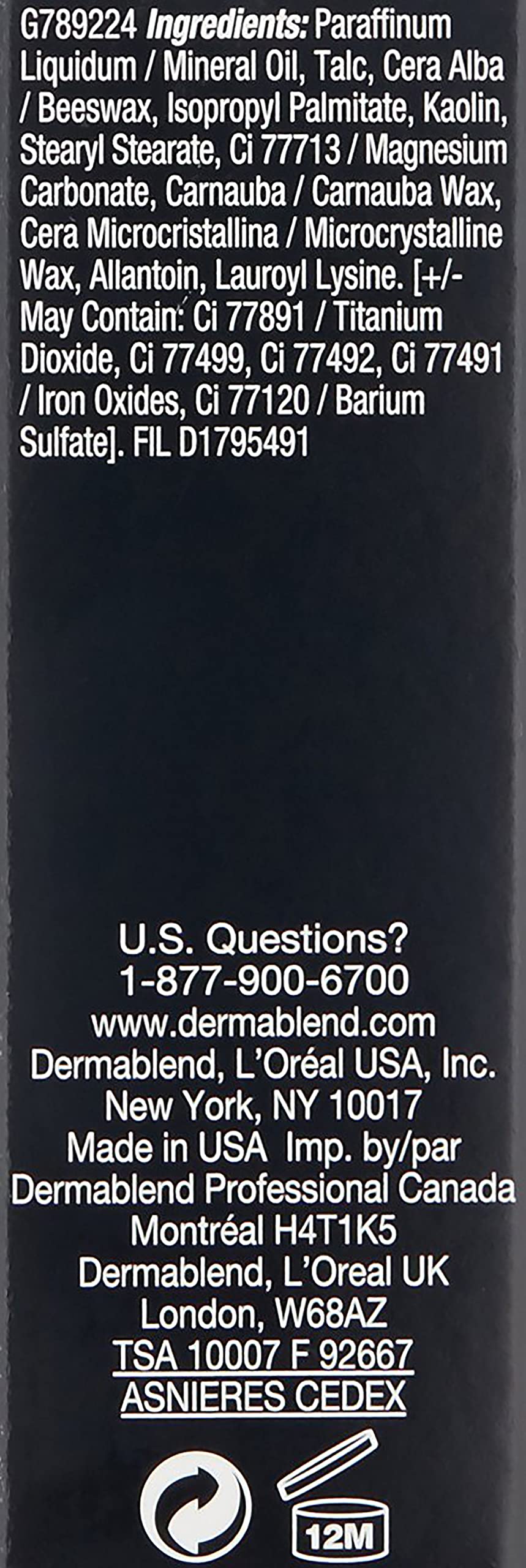 Dermablend Quick-Fix Body Makeup Full Coverage Foundation Stick - Waterproof Concealer for Tattoos, Scars & Imperfections, 0.42 Oz - Perfect for Weddings, Photos & Everyday Coverage