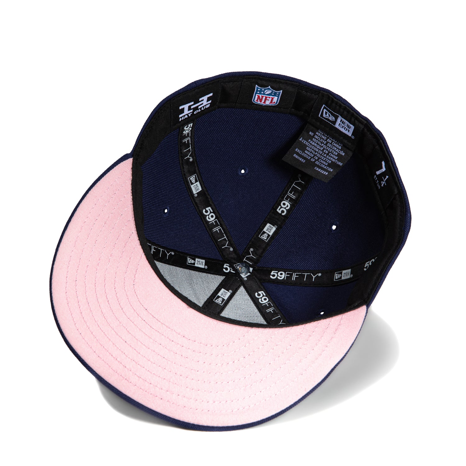 New Era 59Fifty Miami Dolphins 50th Anniversary Patch Script Hat - Light Navy | NFL Officially Licensed Snapback Cap for Men & Women | Perfect for Football Games, Fan Collections & Streetwear Fashion
