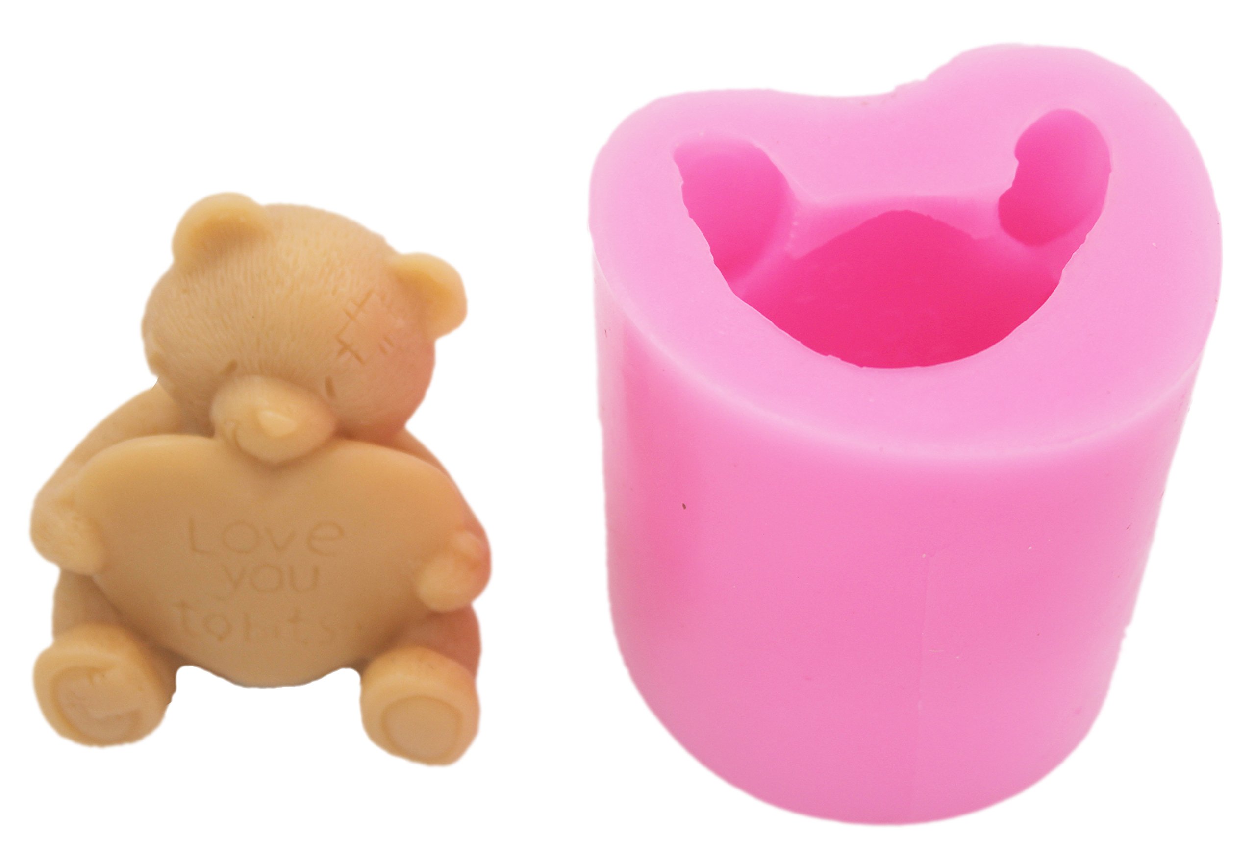 3D Bear Silicone Mold for Soap & Candle Making - DIY Craft Art Molds S355 - Perfect for Handmade Gifts, Bath Decor, and Home Craft Projects