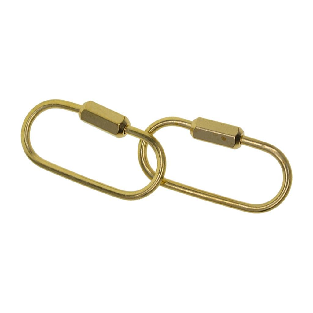 Enakshi 2/6 Piece Brass Screw Lock Keychain Rings - Jewelry Making Supplies for DIY Crafts, Beading & Keychains - Secure Hanging Rings for Necklaces, Bracelets & Key Accessories