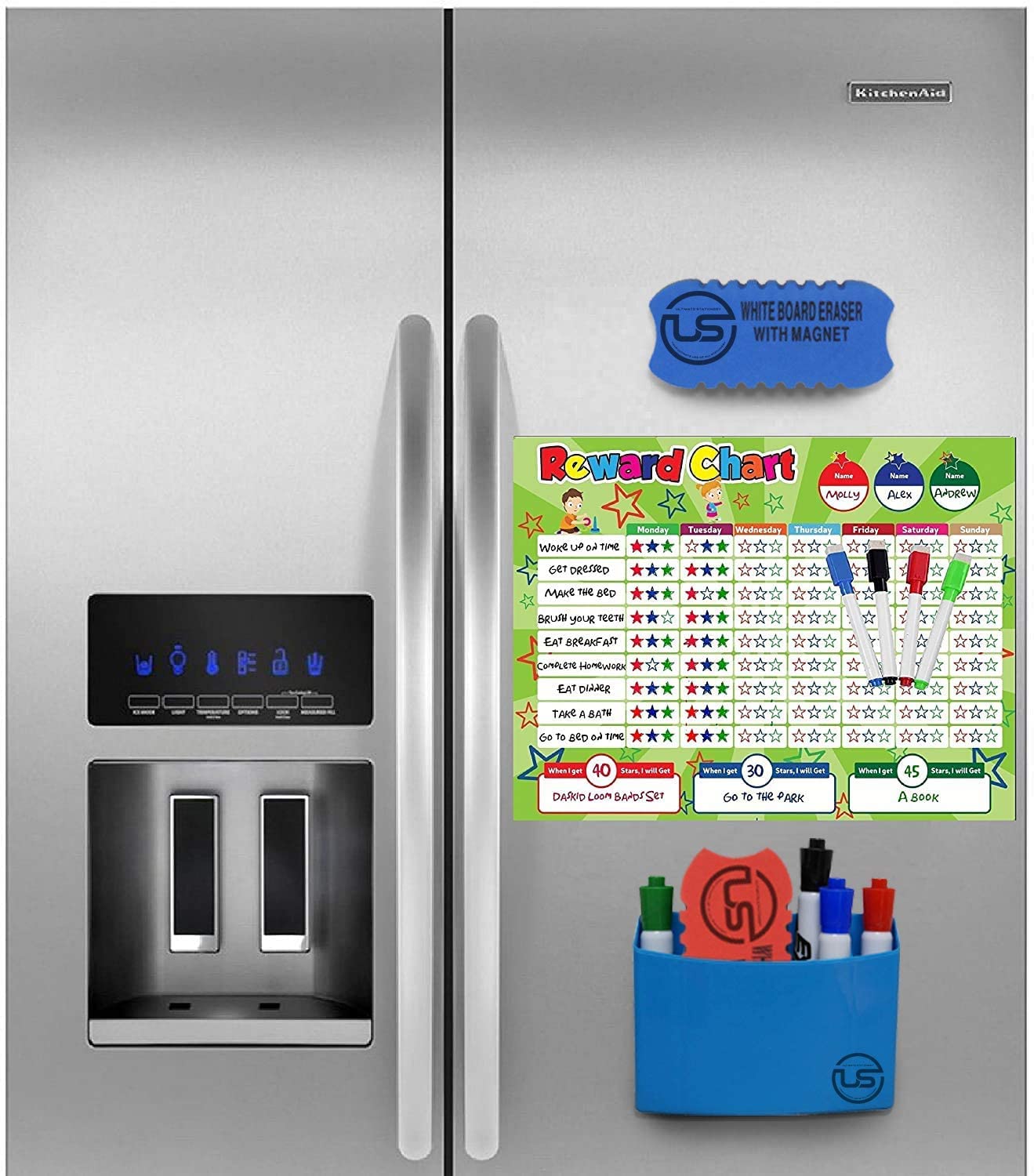 8 Pack Magnetic Dry Erase Erasers for Whiteboard, Chalkboard & Glass - Perfect for Classrooms, Offices & Home Use