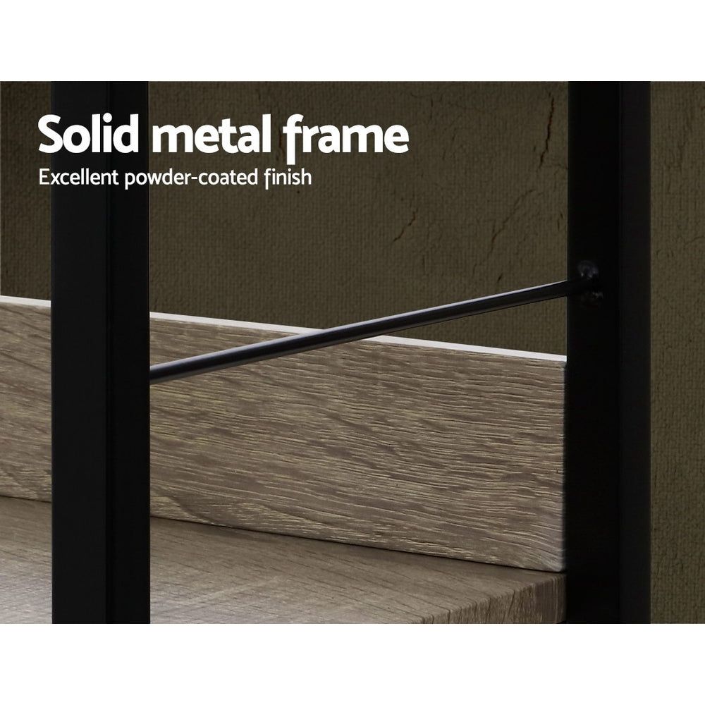 Metal & Wood Bookshelf Display Shelves - Wall Mounted Bookcase for Home & Office Storage - Perfect for Living Room, Bedroom, and Study Organization