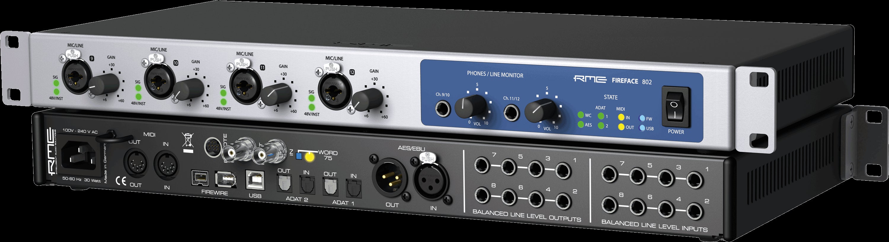 Fireface 802 Audio Interface - High-Quality USB 3.0 Recording Studio Equipment for Professional Music Production | Perfect for Home Studios, Podcasting & Live Performances