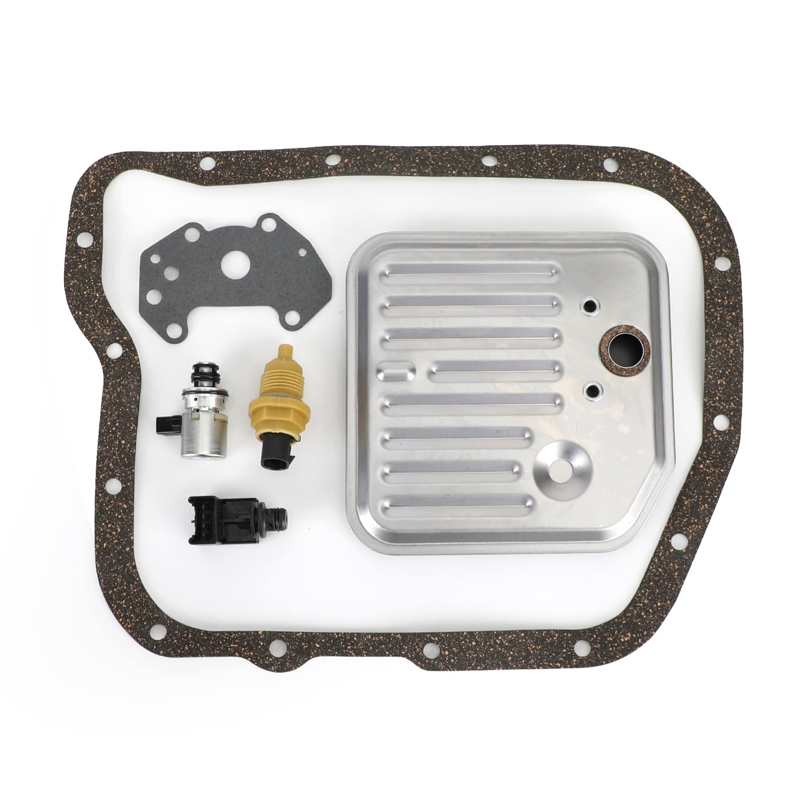 Governor Pressure Sensor Solenoid Kit & Transmission Filter Compatible with Dodge A518 46RE 47RE (2000 and Up Models) - Improve Shifting Performance for Trucks & SUVs