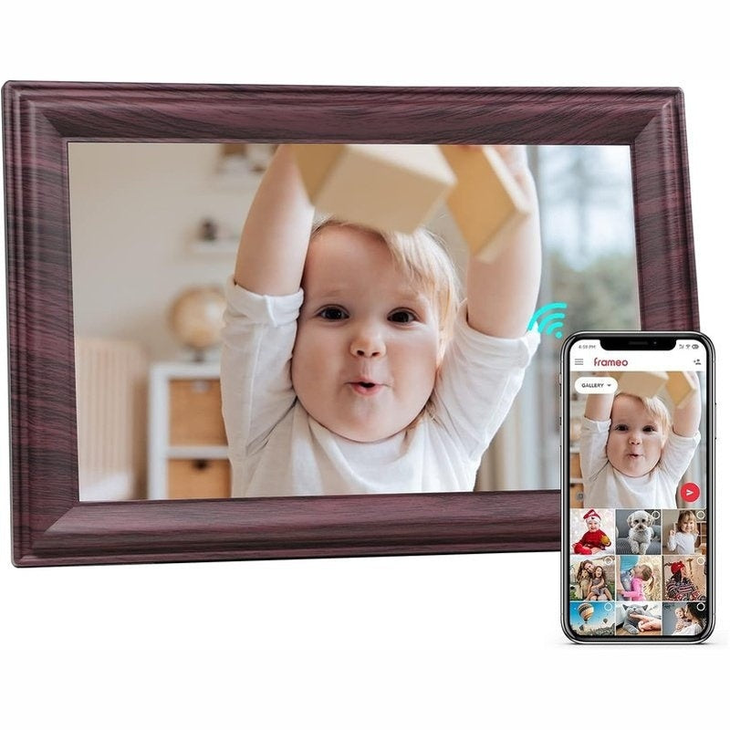 10.1 Inch WiFi Digital Photo Frame with Touch Screen & 16GB Storage - Perfect for Home Decor, Gift Giving & Displaying Family Memories