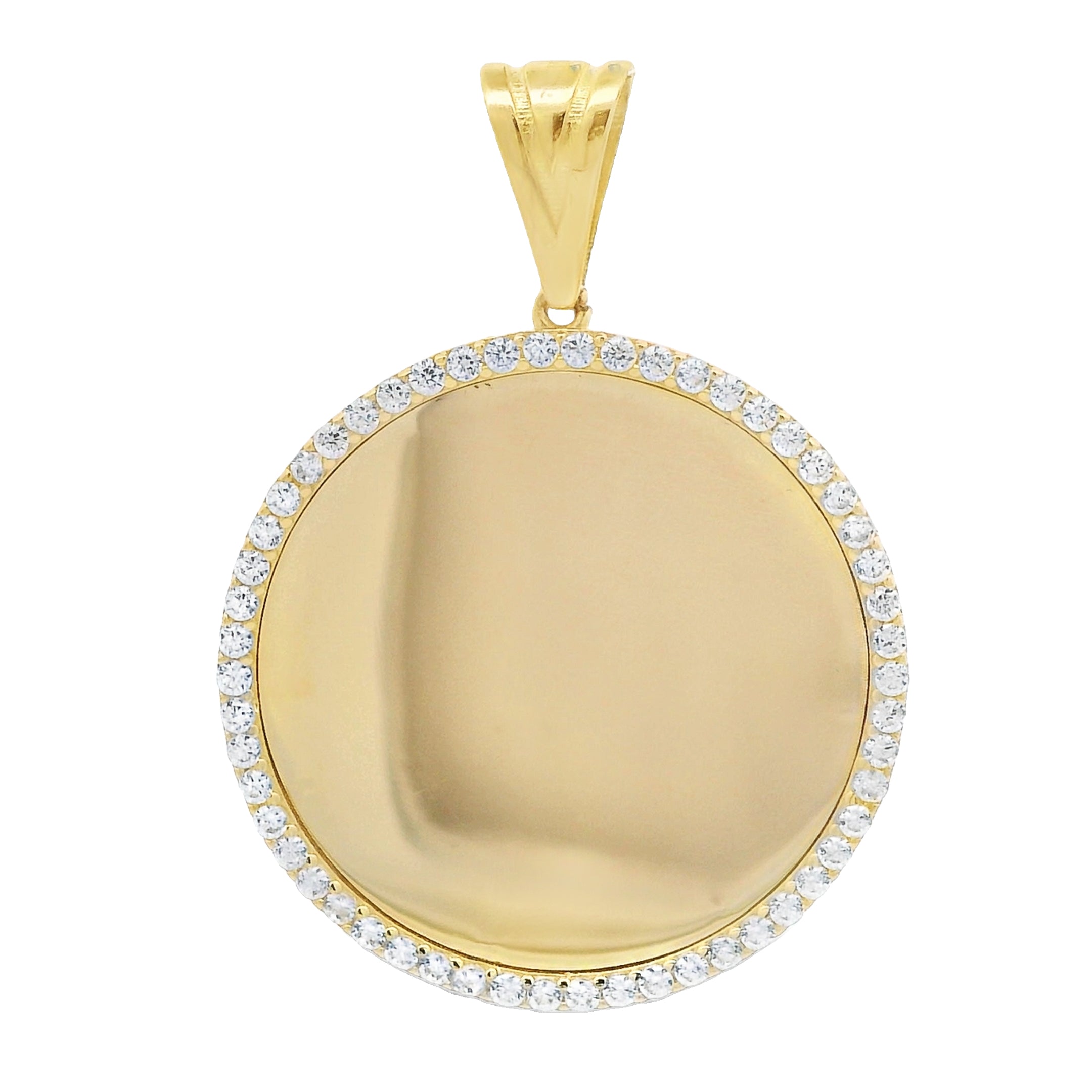14K Gold Round Picture Pendant Necklace - Medium Size Photo Locket for Women - Perfect for Gifts, Memorial Jewelry & Everyday Wear | JTJ™