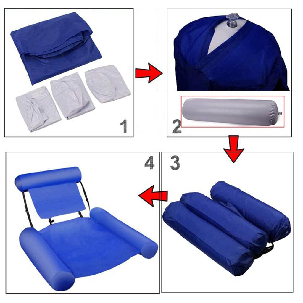 Yousehsent Water Floating Hammock - Inflatable Pool Float Lounge Chair for Adults, Portable Comfortable Swimming Pool Hammock, Floating Bed Sofa for Summer Relaxation in Pool, Lake or Beach