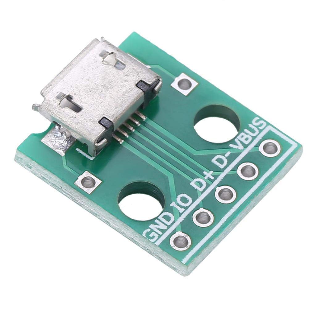 10PCS USB to 5-Pin DIP Board Adapter, USB C Breakout Board with 2.54mm Pitch - Micro USB to DIP Converter for DIY Electronics Projects, Arduino Prototyping, and Circuit Board Testing