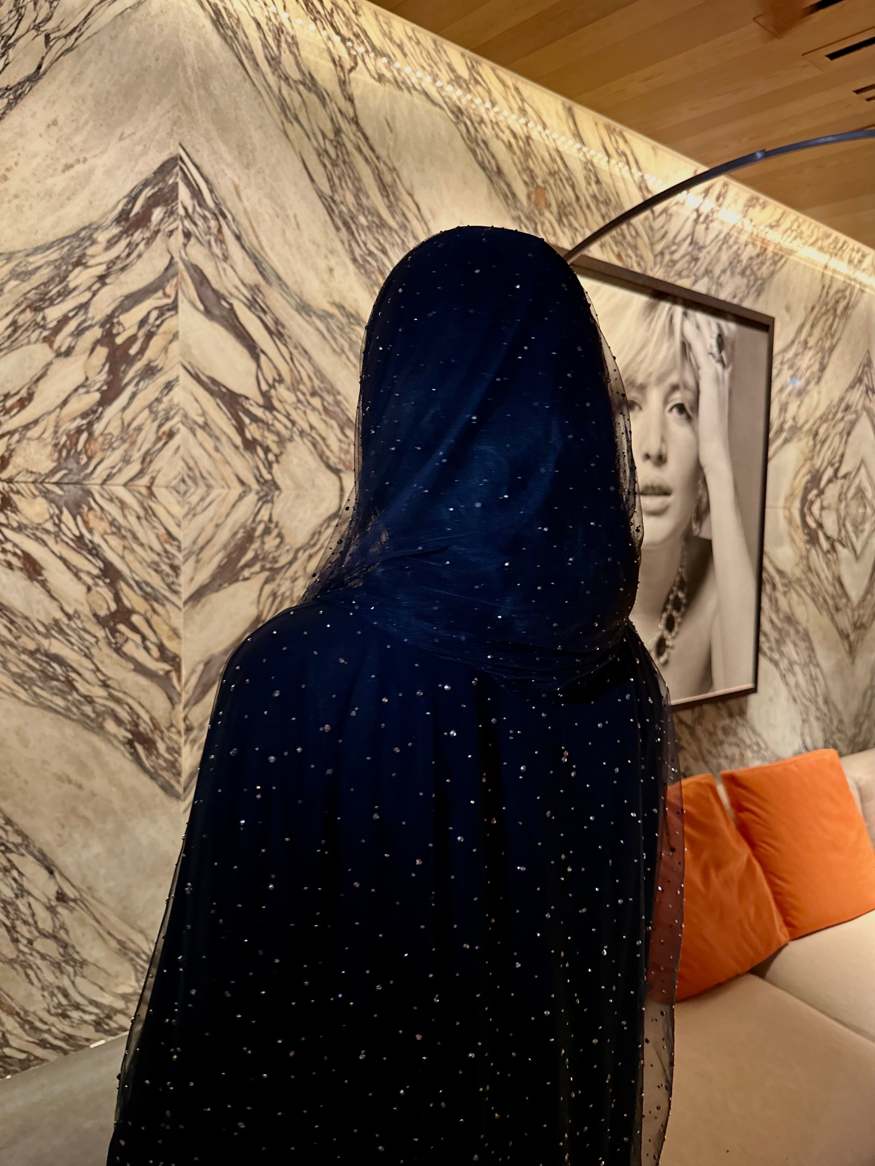 Luxury Dark Blue Abaya Dress #226 - Elegant Islamic Modest Wear for Women | Perfect for Prayer, Eid, and Special Occasions