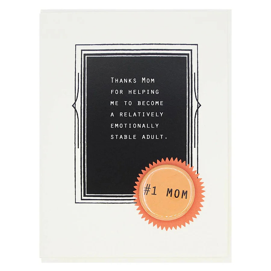 #1 Best Mom Mother's Day Card - Heartfelt Greeting Card for Mom, Grandma, Wife - Perfect for Birthday, Anniversary, Thank You Gifts
