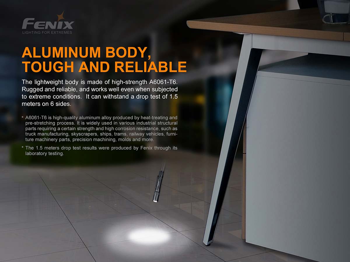 Fenix E20 V2.0 AA Flashlight - 500 Lumens, Waterproof LED Torch for Camping, Hiking & Emergency Use
