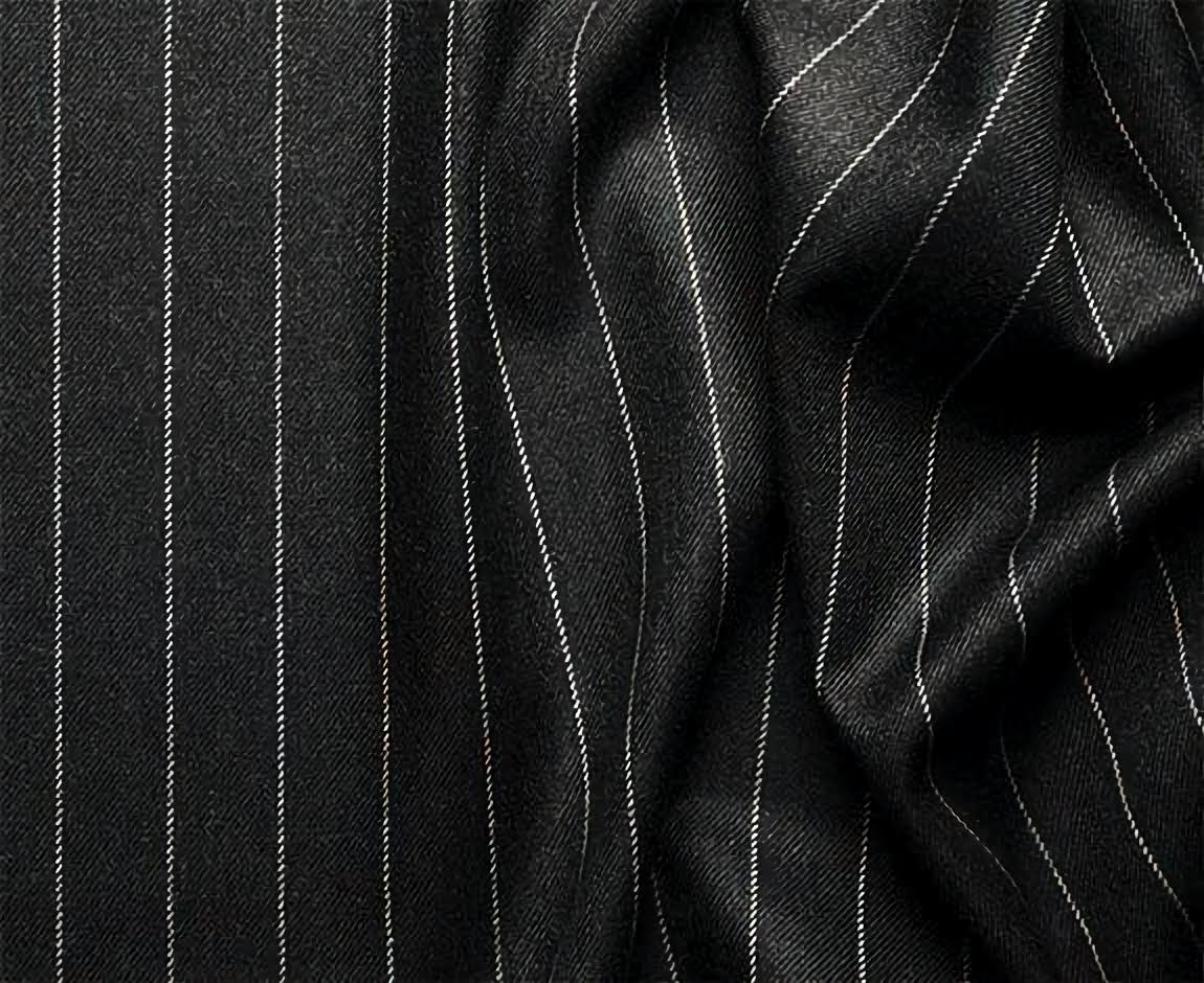 Rockefeller Collection Men's Double Breasted Stripe Suit - Black 2 Piece Business Formal Attire for Weddings, Interviews & Office Wear