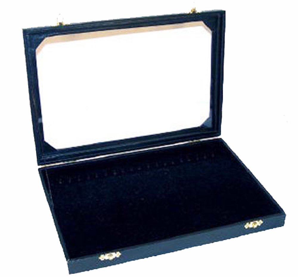 Clear Acrylic Jewelry Display Case with Padded Interior Tray - Perfect for Necklace, Ring & Earring Storage & Retail Showcase
