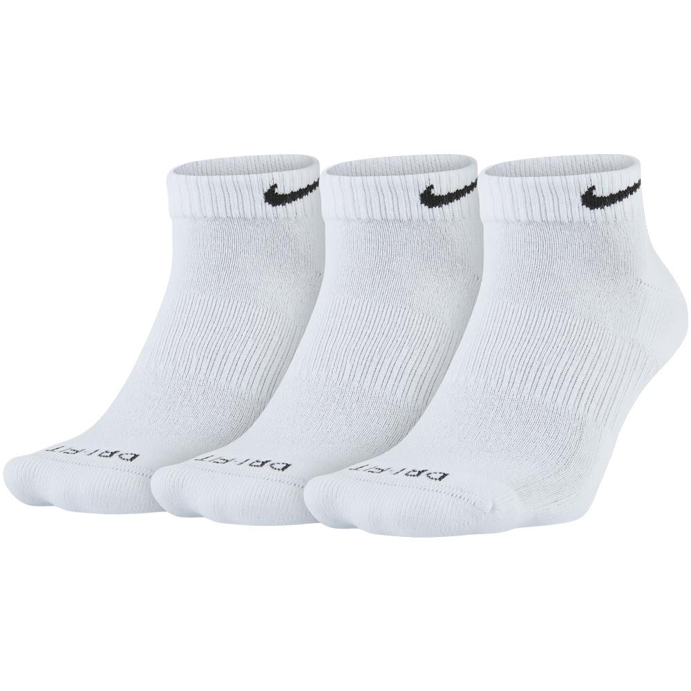 Nike Everyday Plus Cushion Low Cut Socks - White/Black - Comfortable Athletic Socks for Running, Gym & Daily Wear
